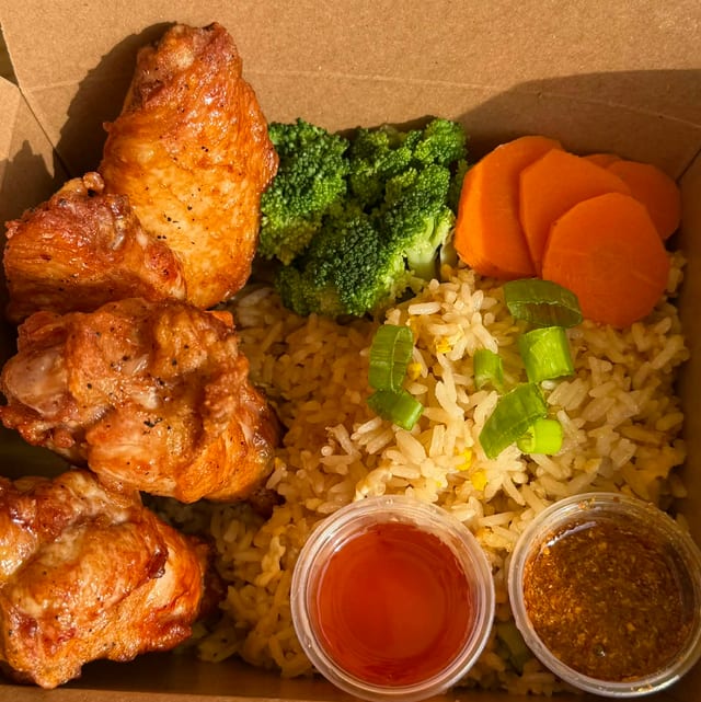 Thai Wings fried Rice combo.